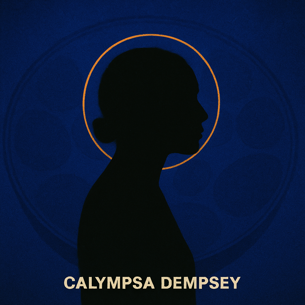 Calympsa Dempsey cover art: silhouette against indigo, gold halo